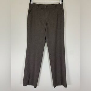 Rena Lange Sepia Brown Virgin Wool Straight Leg Trousers